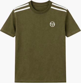 Sergio Tacchini Mens Sergio Tacchini Locchi T-Shirt Dark Olive/Gardenia - Tan - Size: 42
