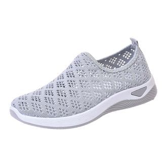 Generic Womens Trainers, Womens Sport and Outdoor Shoes, Womens Summer New Breathable Trainers - Trendy Versatile Sports Shoes for Women Grey