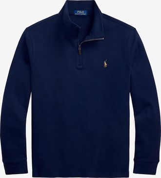 Polo Ralph Lauren Oberteil aus Baumwolle mit Stehkragen und Zip Estate-Rib Pony