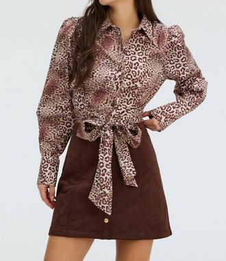 Allison Courtney Top In Brown Cheetah