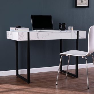 SEI Rangley Modern Faux Marble Desk