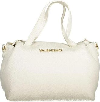 Valentino Tassen, Dames, Wit, ONE Size, Gestructureerde Handtas met Ritssluiting