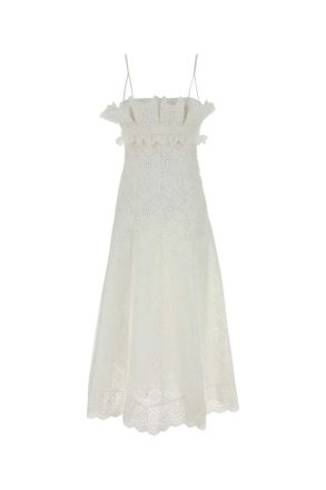 Alberta Ferretti Alberta Ferretti White Broderie Anglaise Dress