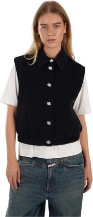 Caroline Biss Caroline Biss, Jassen, Dames, Blauw, M, Wol, Bomber Vest
