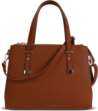Generic Womens Faux Leather Top Handle Large Shoulder Tote Fashion Zip Hand Bag (Brown)