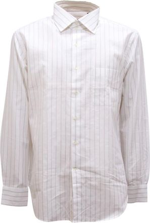 Bagutta Formal Shirts, male, White, M, Pocket Shirt in Red with Model Aa055L