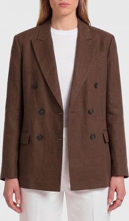 Brunello Cucinelli Blazer a doppiopetto in misto lino Brunello Cucinelli