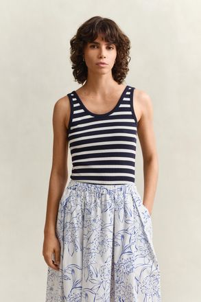 GANT Women Striped Tank Top (XXL) EVENING BLUE