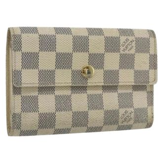 Louis Vuitton Pre-owned Wallets, female, White, Size: ONE SIZE Pre-owned Damier Azur Wallet
