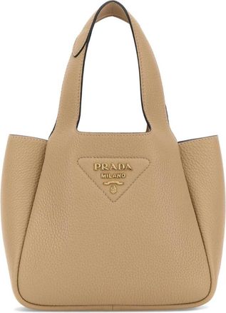 Prada Caramel Logo Small Tote