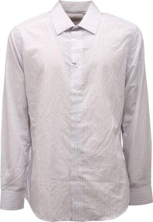 Saint Laurent Casual Shirts, male, Gray, M, Effetto Stroppiciato Shirt