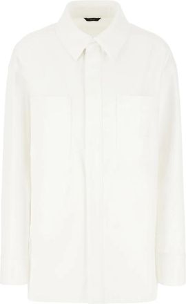 Fendi Selleria Jeans Jas - Heren - Casual Overhemden - Wit - M - Katoen - Overhemden