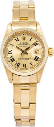 Rolex pre-owned Datejust 26mm - women - 18kt Yellow Gold - One Size