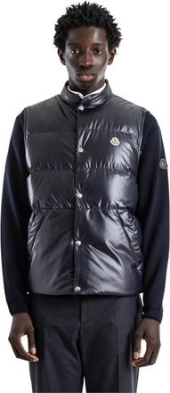 Moncler Vests, male, Blue, Size: M Restigo Vest