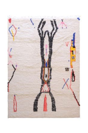 AFK Living Alfombra bereber marroqu&iacute; de pura lana multicolor 233 x 328 cm