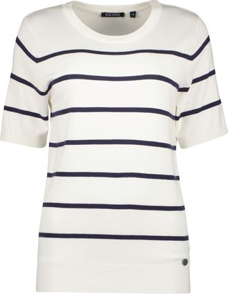 Blue Seven Strickpullover BLUE SEVEN Blue Seven Pullover kurzarm, Damen, Gr. 38, 0001, wei&szlig;, 80% Viskose, 20% Polyamid, normal, Rundhals, Pullover Strickpullover