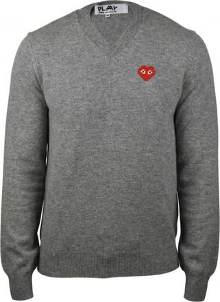 Comme Des Gar&ccedil;ons V-neck Trui - Heren - V-hals truien - Grijs - XL - Wol - Truien & Vesten
