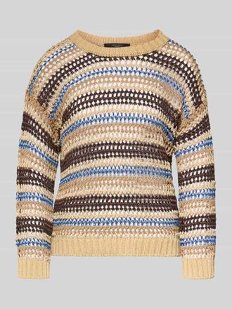 Max Mara Oversized Pullover aus Leinen-Baumwoll-Mix Modell DONIRICA in Mittelbraun, Gr&ouml;&szlig;e XXL