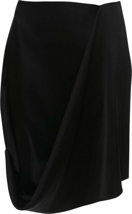 J.W.Anderson draped asymmetric miniskirt - women - Triacetate/Polyester - 8 - Black