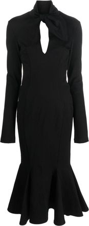 The Attico Isabel open-back midi dress - women - Rayon/Spandex/Elastane/Polyamide/Polyamide/Spandex/Elastane - 42 - Black