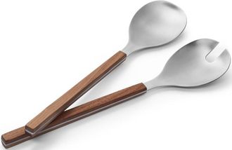 Philippi Design Salatbesteck Set Brick aus Edelstahl & Nussbaumholz