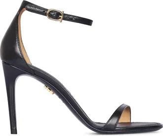 Ferragamo Minimalist Black Sandals with Ankle Strap