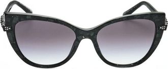Bulgari Ladies Black Cat Eye Sunglasses 0BV8236B-54128G