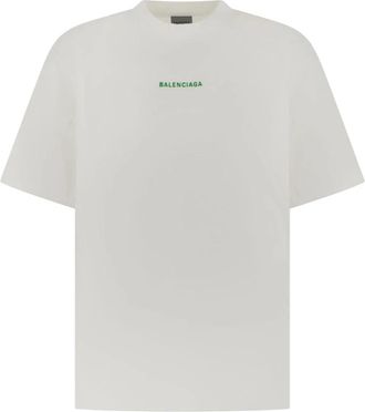 Balenciaga Back Medium Fit T-shirt - Heren - T-shirts - Wit - L - Katoen - Tops