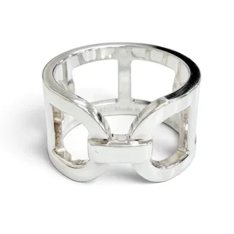 Herm&egrave;s Silver Silver 925 Band Ring (Pre-Owned)