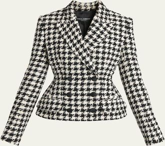 Dolce & Gabbana Pied De Poule Wool Dolce Jacket