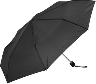 Generic Unisex Compact Black Umbrella for Ladies Womens and Men Walking Brollys Manual Opening Mini Umbrella
