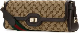 Gucci Womens Luce Shoulder Bag Beige Fabric