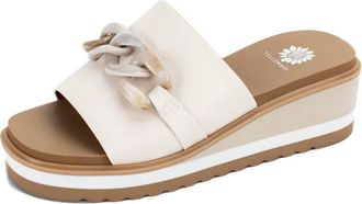 Yellow Box Womens Alora Wedge Slide In Bone
