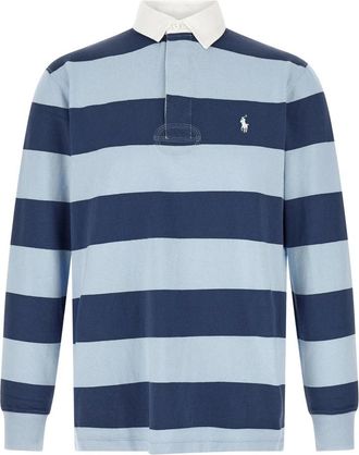 Polo Ralph Lauren Iconische Rugby Shirt - Heren - Polos - Blauw - M - Katoen - Tops