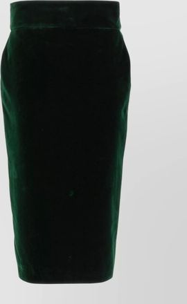 Alexandre Vauthier velvet knee-length pencil skirt with high waist