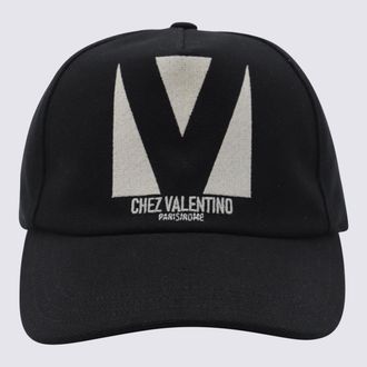 Valentino Garavani Hats Blacks And Greys-Uomo