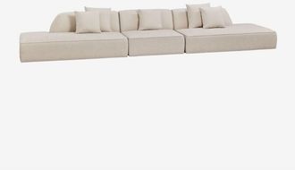 Sklum Sofá modular de 3 piezas con doble diván tapizado Cardea SKLUM