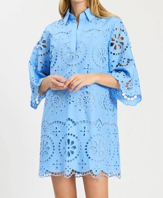 Tyler B&ouml;e Penny Eyelet Dress In Vista Blue