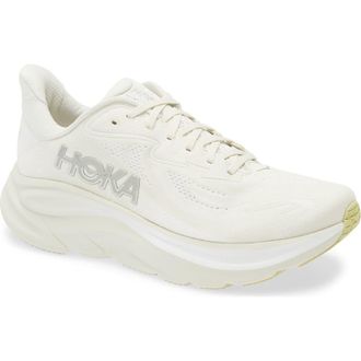 Hoka One One Clifton 10 Running Shoe - Wide Width Available in Truffle Salt /White at Nordstrom, Size 11.5