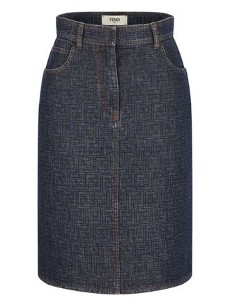 Fendi Denim Cotton Skirt