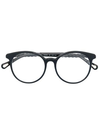Chlo&eacute; round-frame glasses - women - Acetate - 52 - Black
