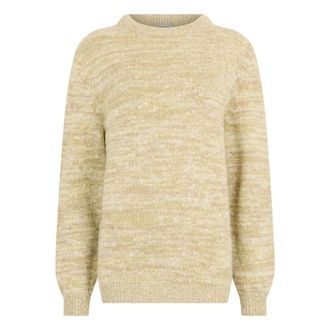 Malo Round-neck Knitwear, female, Yellow, L, Classic Jumper with Long Sleeves