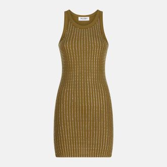 The Attico Military Mini Dress With Rhinestones