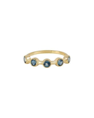 Tiramisu Gold Over Silver 0.70 Ct. Tw. London Blue Topaz Ring