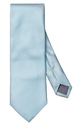 Eton Neat Jacquard Silk Tie in Medium Blue at Nordstrom