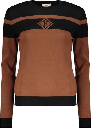 Herno Moderne Gestreepte Trui - Dames - Ronde hals truien - Veelkleurig - S - Wol - Truien & Vesten