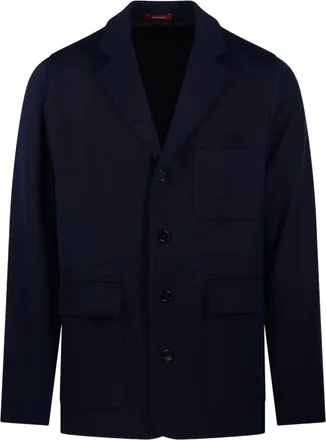 Gucci patch-pocket jacket - men - Cotton/Viscose - 44 - Blue