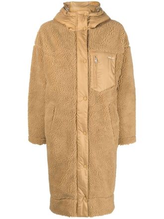 Ralph Lauren padded teddy-fleece parka - women - Polyester/Polyester/Recycled Polyester - M - Neutrals