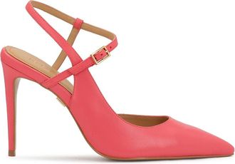 Kazar Roze pumps met open hiel. Dit product valt groot uit. - Dames - Pumps - Roze - 38 1/2 EU - Leer - Schoenen