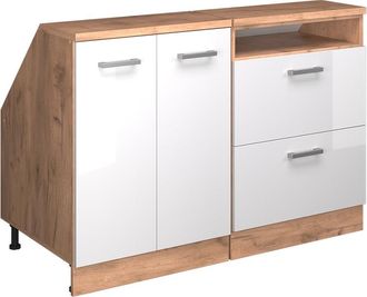 Vicco Conjunto De Armarios Para Techo Inclinado Rion, Blanco Alto Brillo, 120 Cm Lote De 2 Carcasas De Armario 60 Cm De Profundidad, Vicco